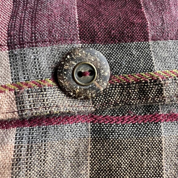 Ivy Collectibles Plaid Button-Up Vest  Vintage Made In USA Womens Size Medium - Picture 6 of 8
